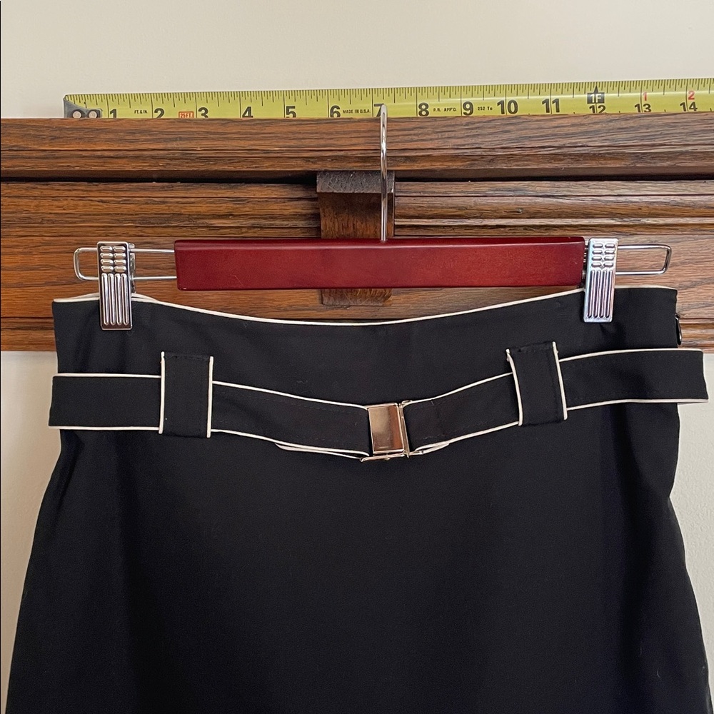 Back Pleated Skirt with Matching Belt - Picture 4 of 6
